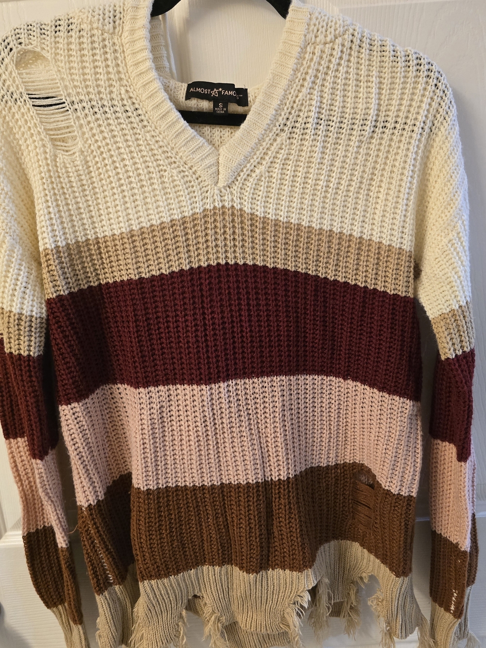 Almost Famous Cream Knit Sweater
